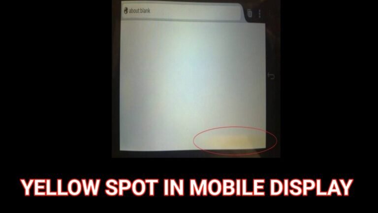 Yellow Spots on Mobile Screens